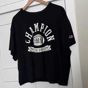Champion Black Crop T-Shirt